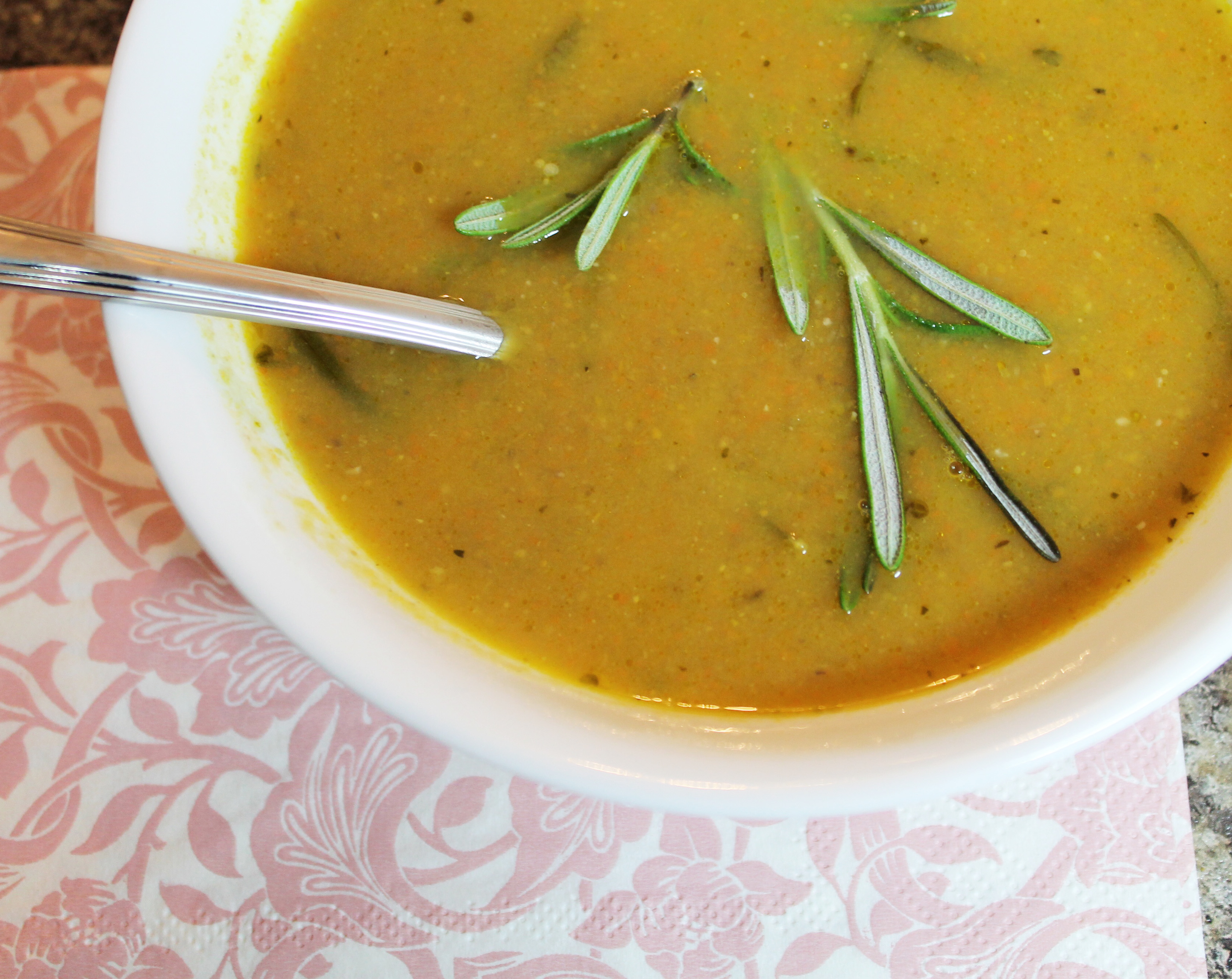 Creamy Sweet Potato Rosemary Soup