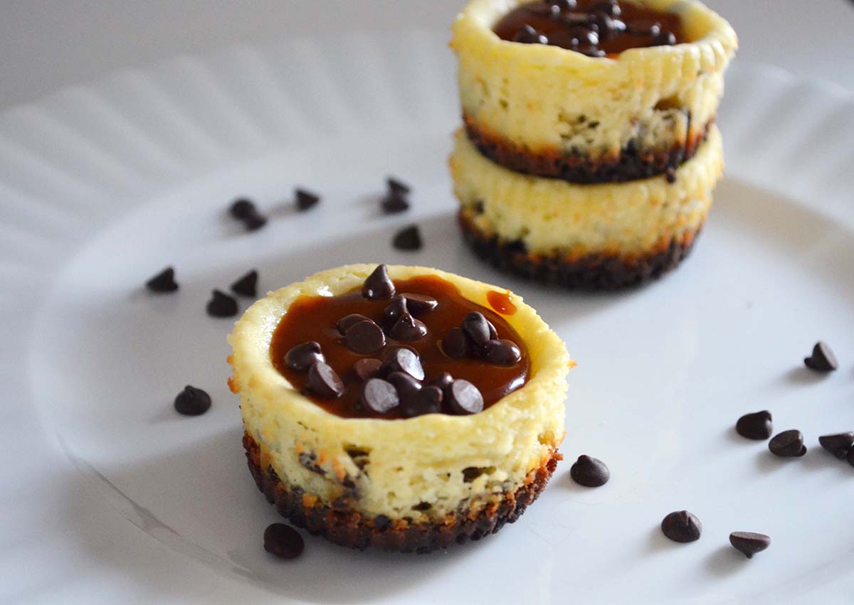 Mini Salted Caramel Cheesecakes