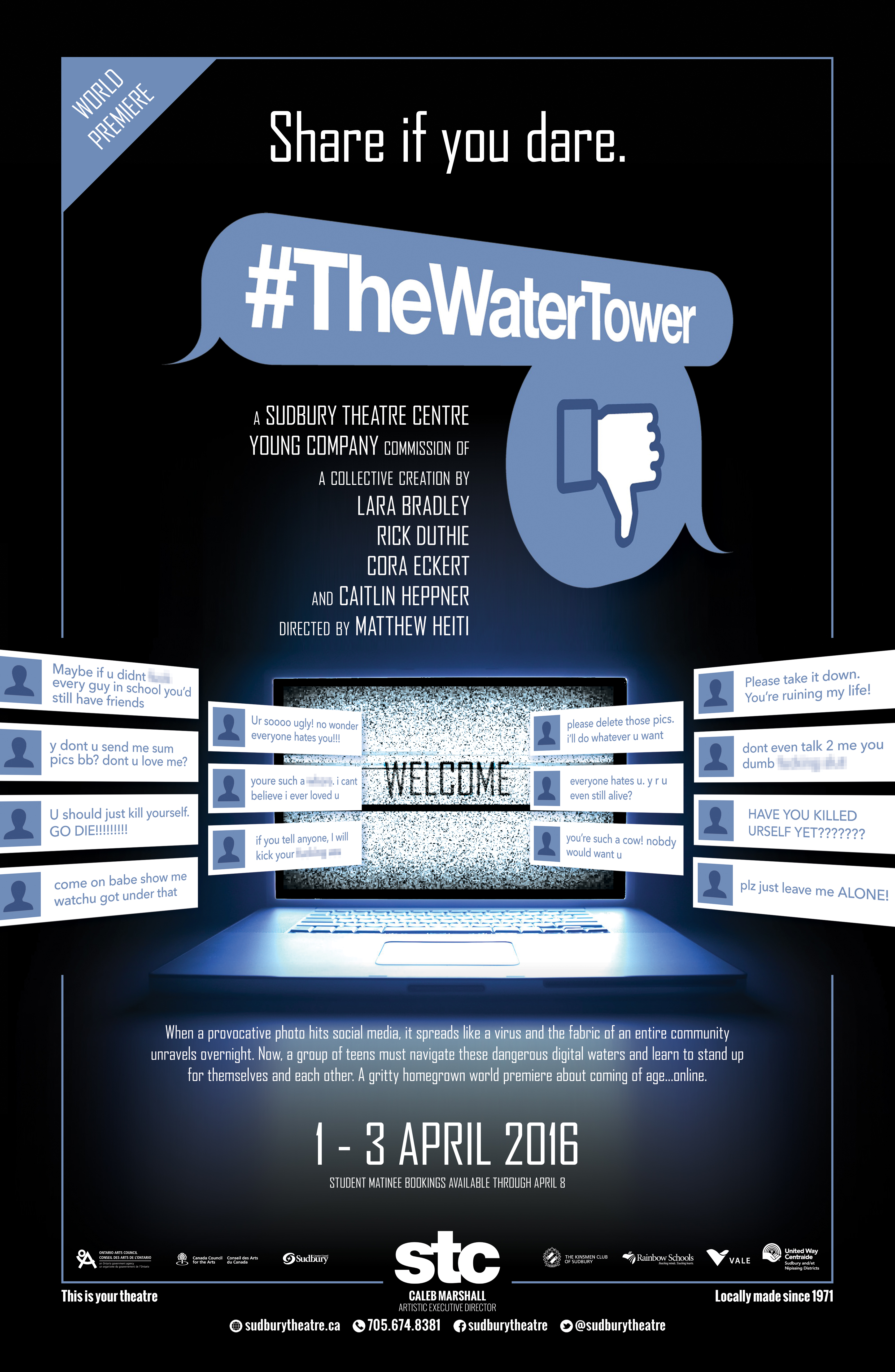 Local Playwrights Tackle Cyber Bullying in #TheWaterTower