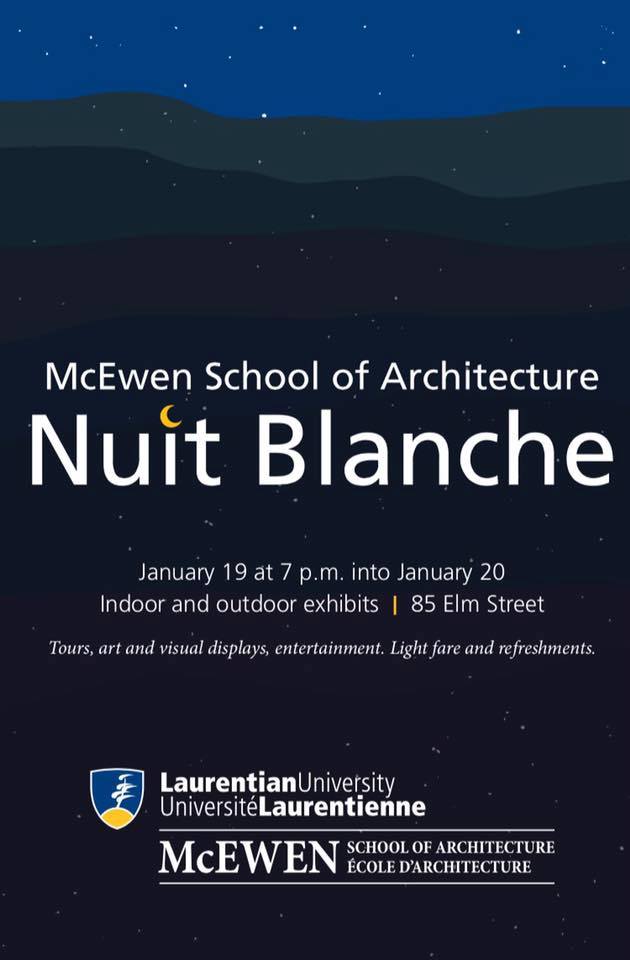 THE MCEWAN SCHOOL OF ARCHITECTURE OPENS ITS DOORS FOR NUIT BLANCHE