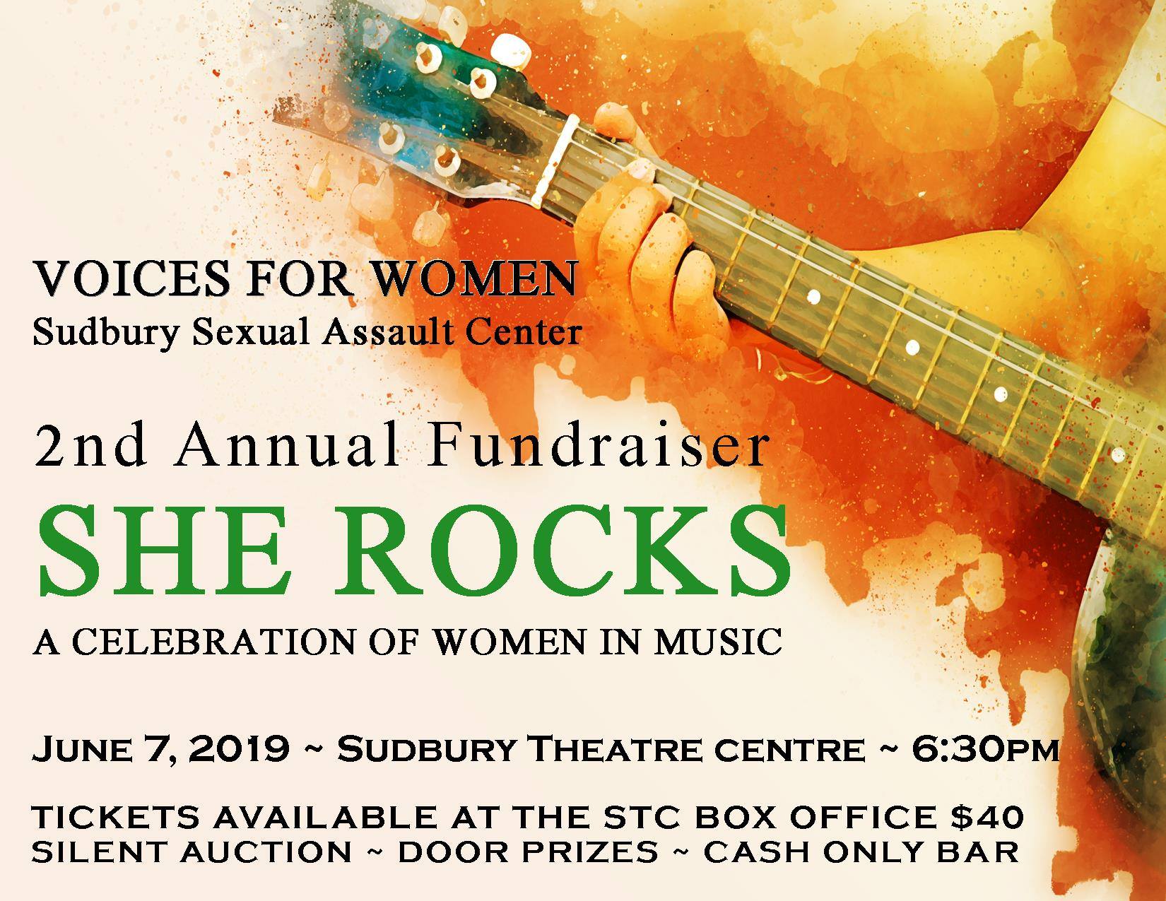 SHE ROCKS IN SUPPORT OF VOICES FOR WOMEN